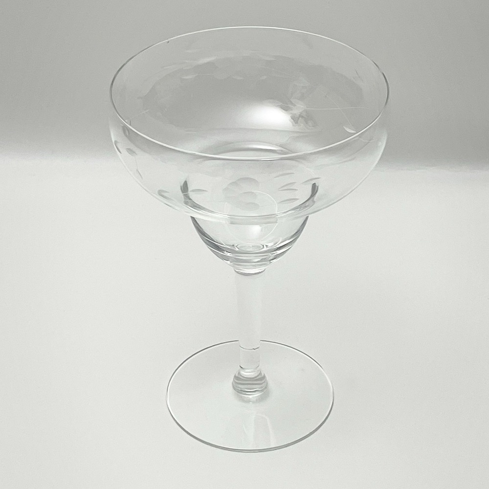 Princess House‎ Margarita Etched Floral Glass Crystal Heritage #479 Discontinued